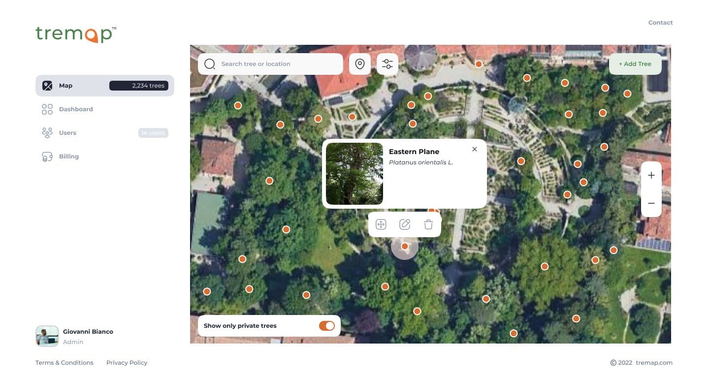 The Tremap web portal